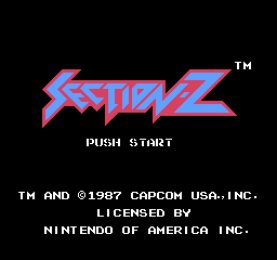 Section-Z (USA) Title Screen